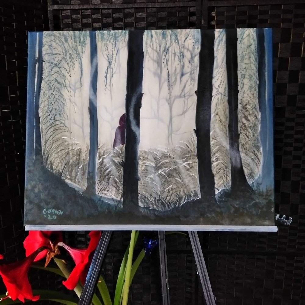 ORIGINAL OIL ON CANVAS "INTO THE LIGHT"